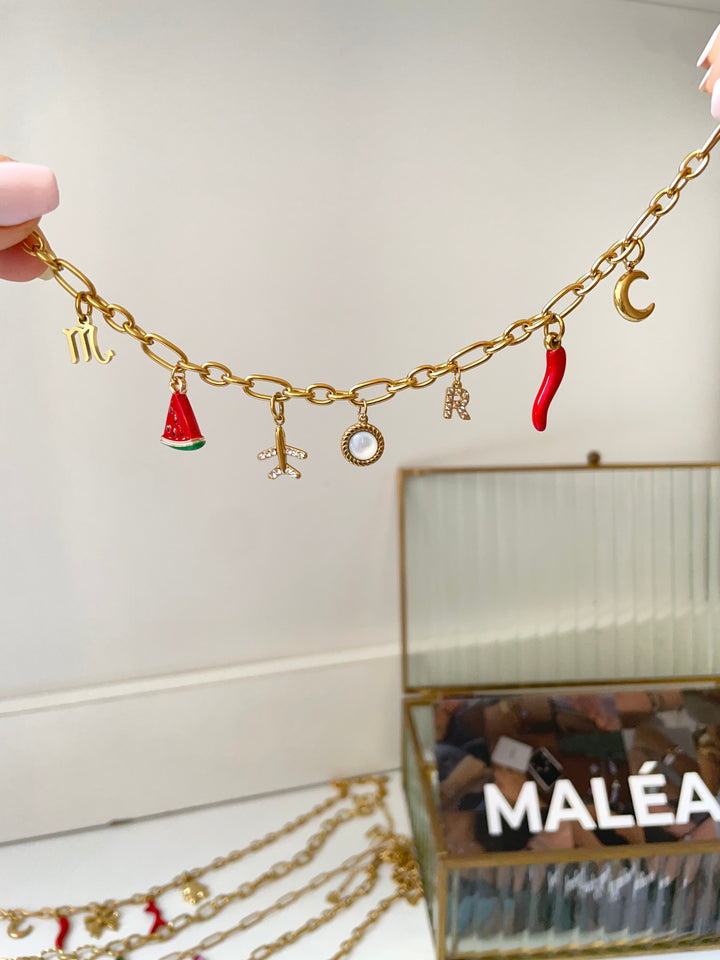 Small Sparkle letter charm