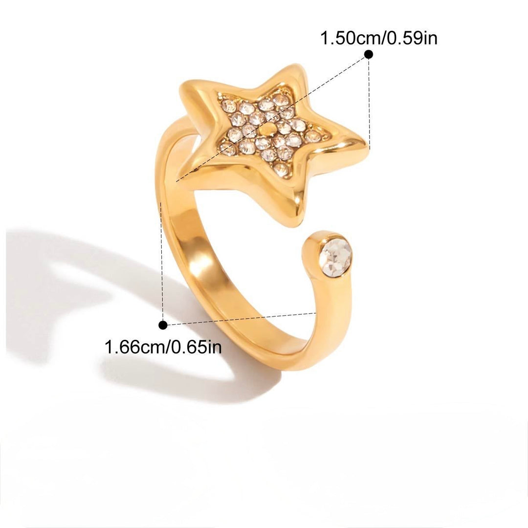 Bling star open ring