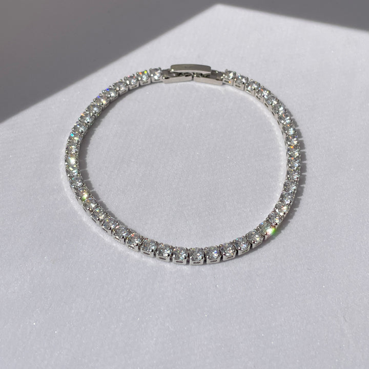 Silver tennis bracelet