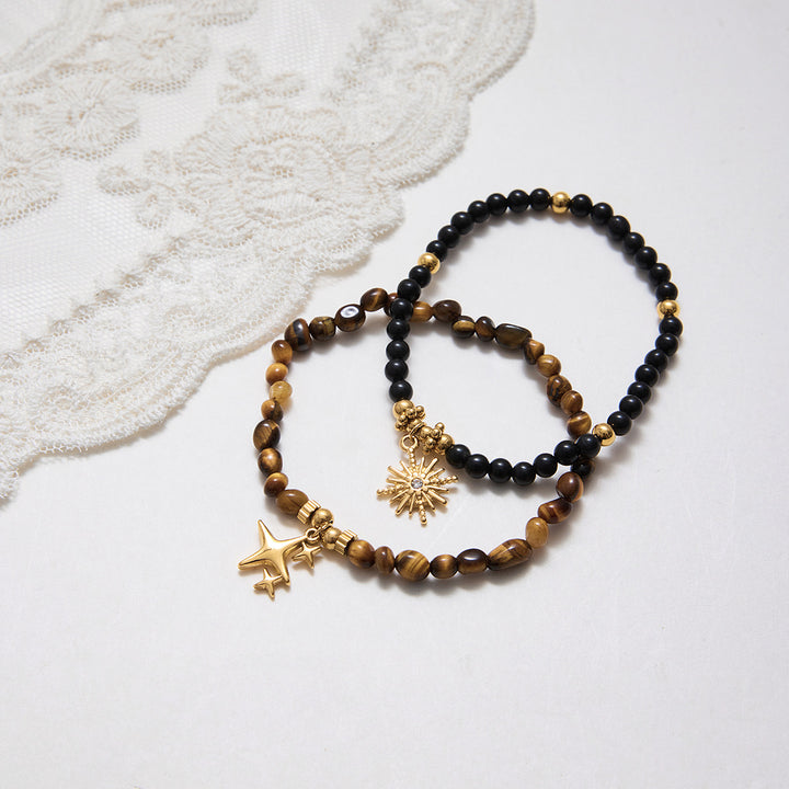 Black onyx sun bracelet