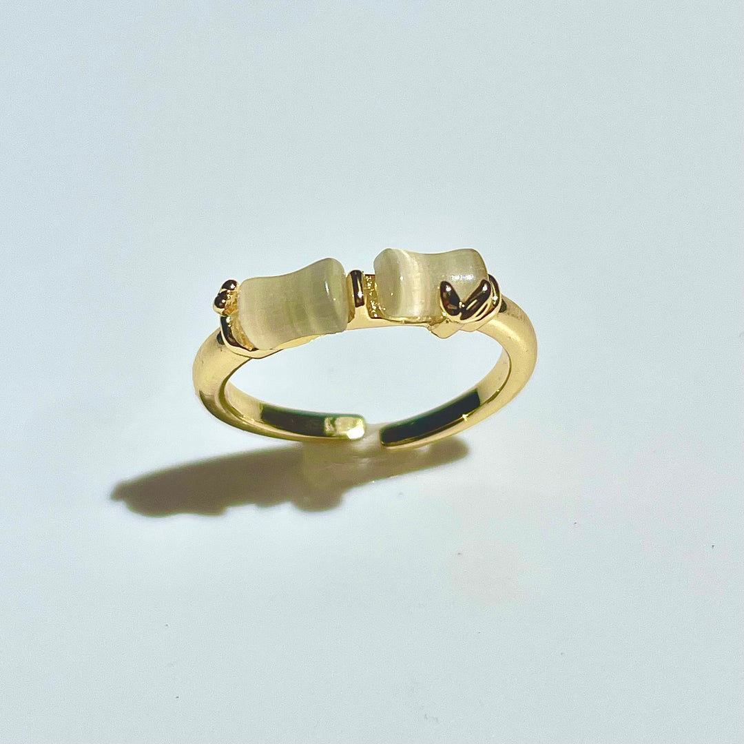 Bone cateye ring