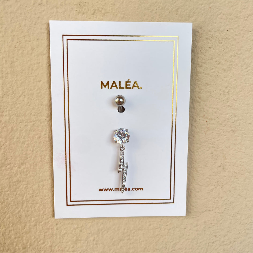 Spark Belly Ring -silver