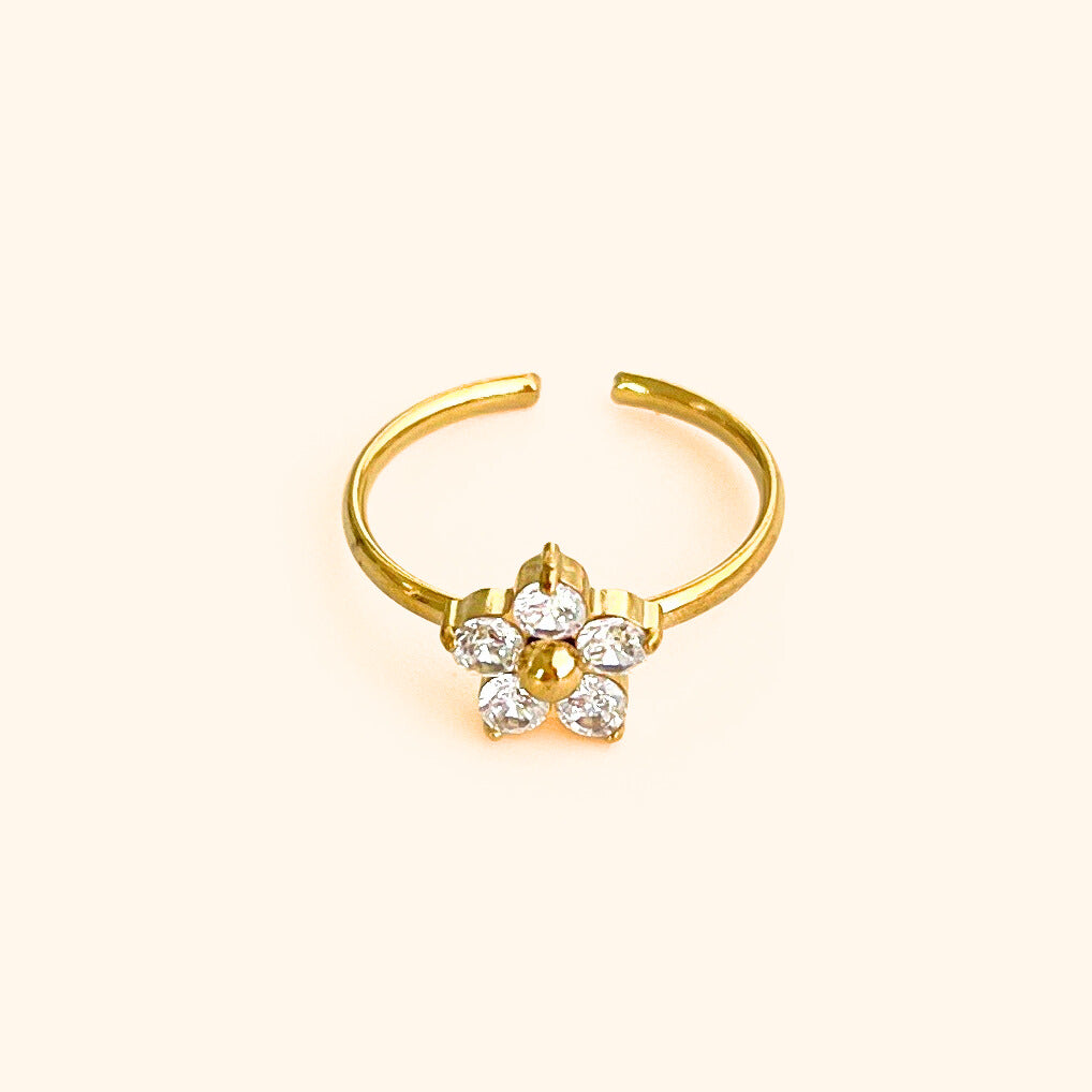 White flower ring