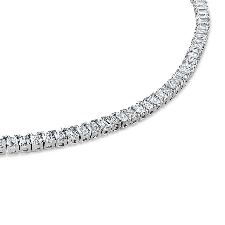 Baguette tennis necklace -LUXE