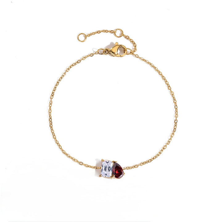 Toi et moi birthstone bracelet ( pre - order )