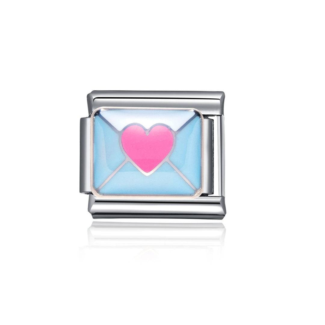 Silver Love letter italian charm