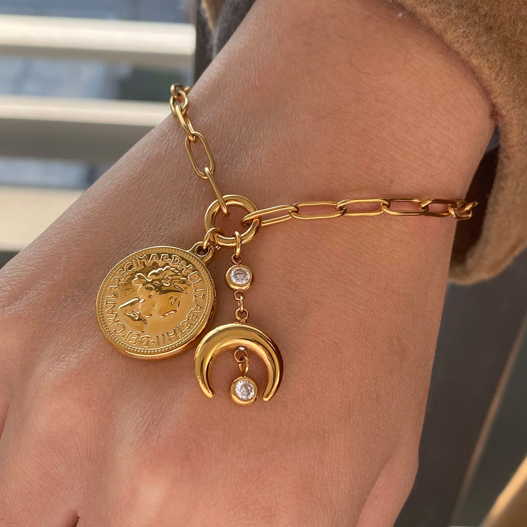 Lira & moon charmed bracelet