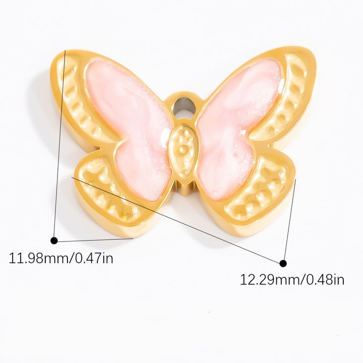 Small pink butterfly charm