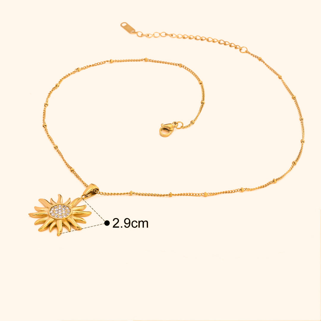 Bling sun necklace