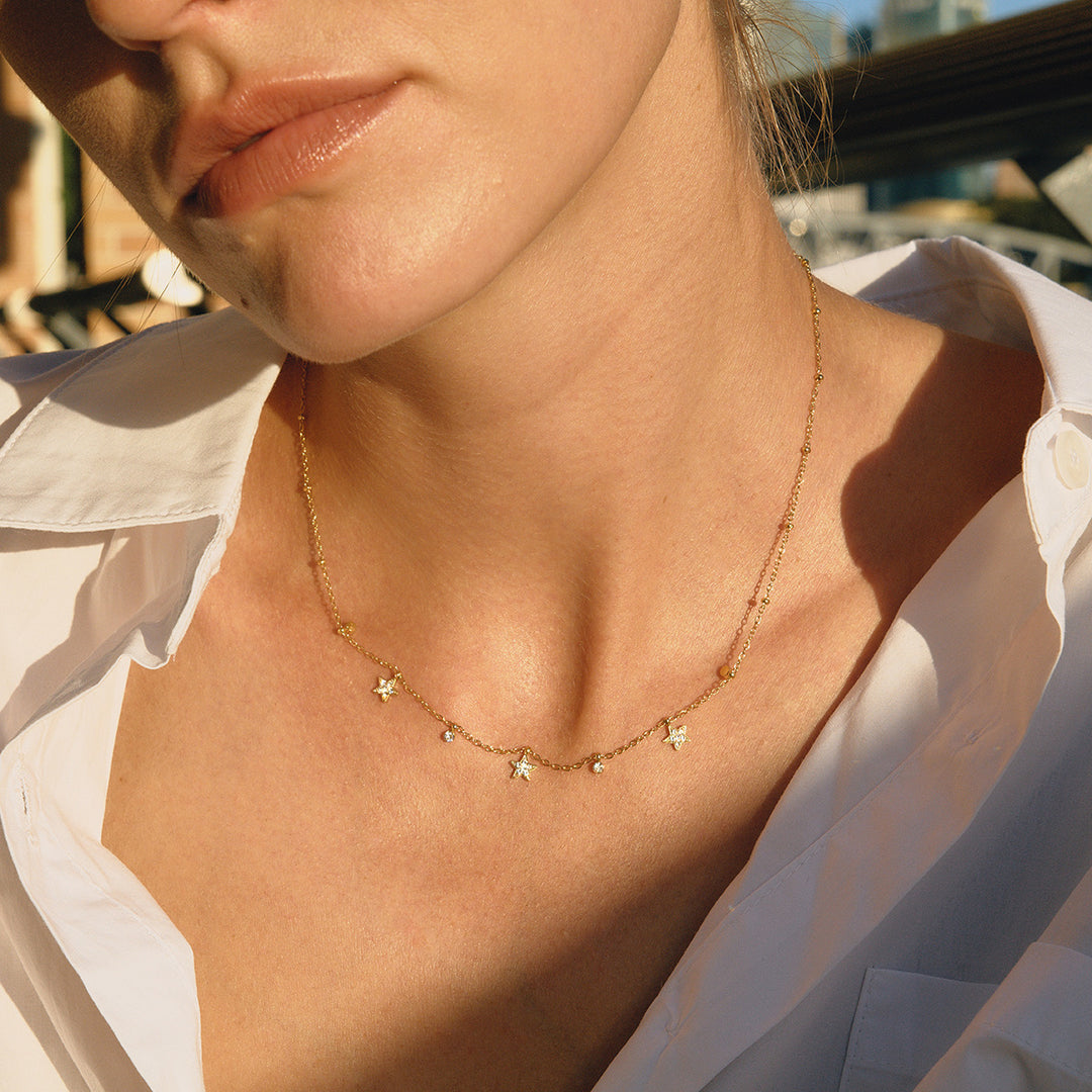 Dainty charmed necklace