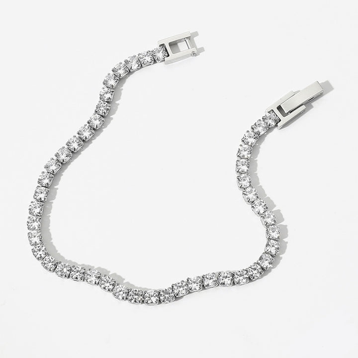 Silver tennis bracelet