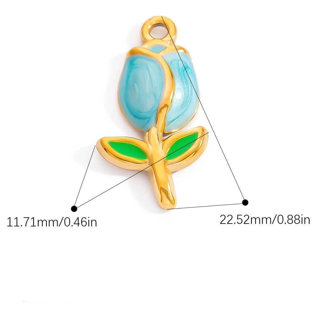 Blue tulip charm