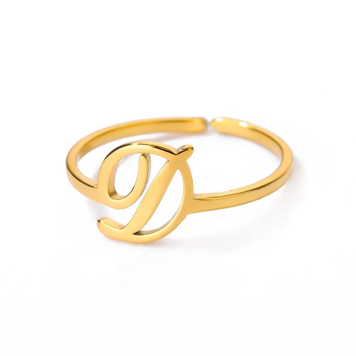 Dainty initial ring