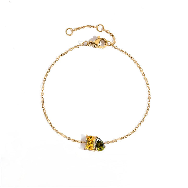 Toi et moi birthstone bracelet ( pre - order )