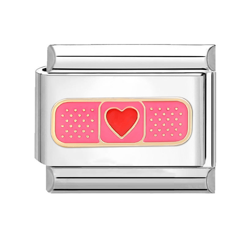 Heart bandage italian charm