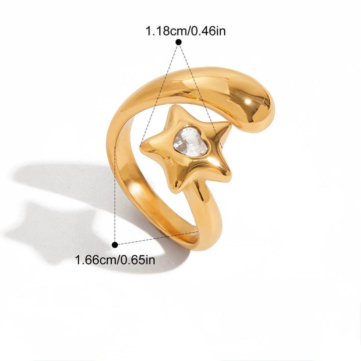 Starwave open ring