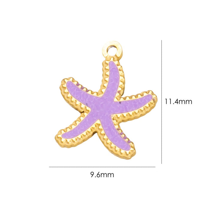 Small purple starfish charm