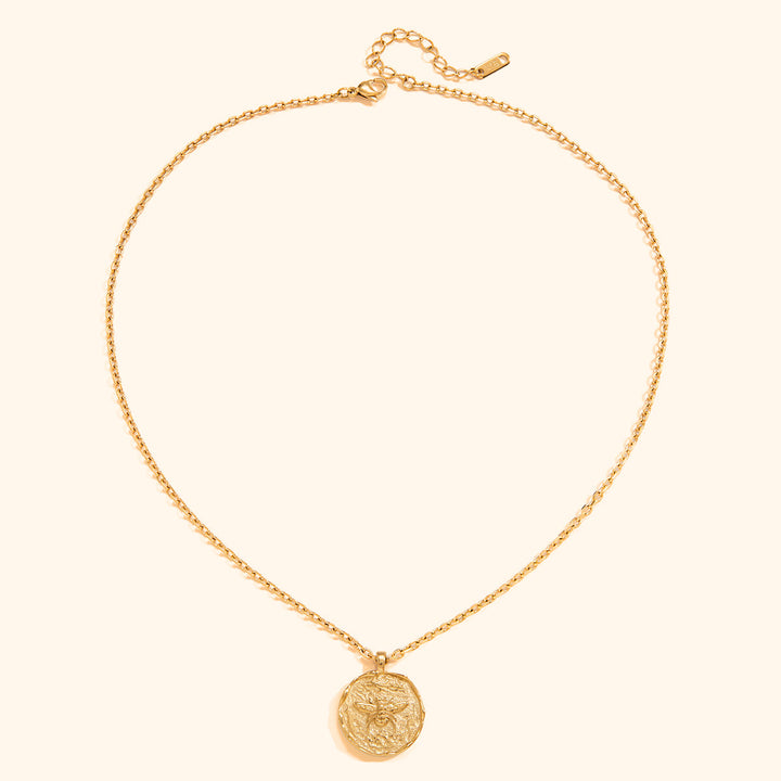 Bee coin necklace