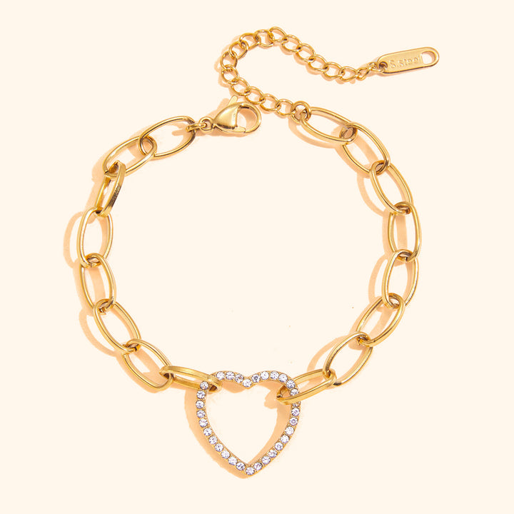 Bling heart bracelet