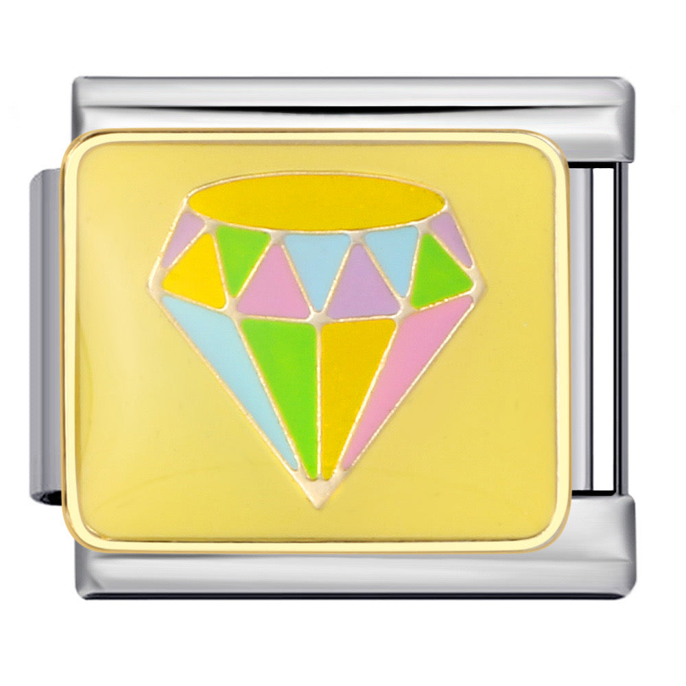 Diamond italian charm