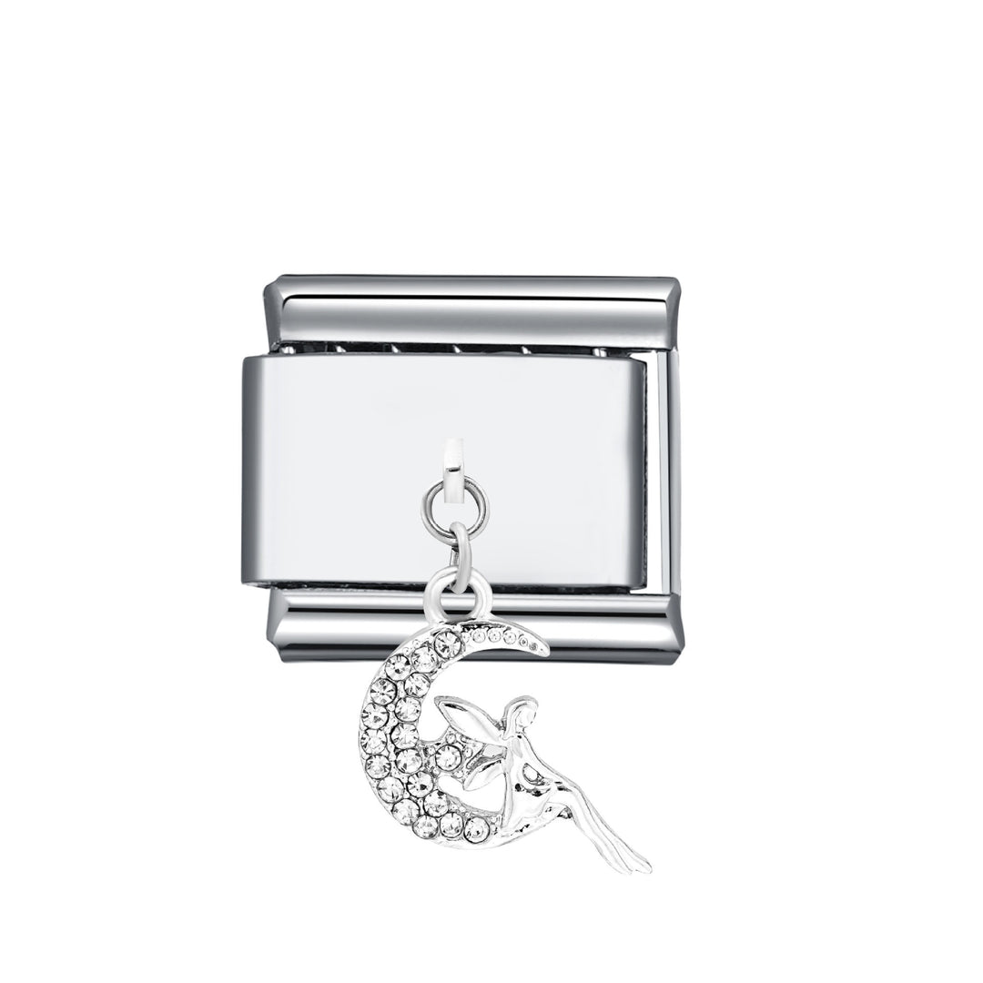 Moon fairy pendant italian charm