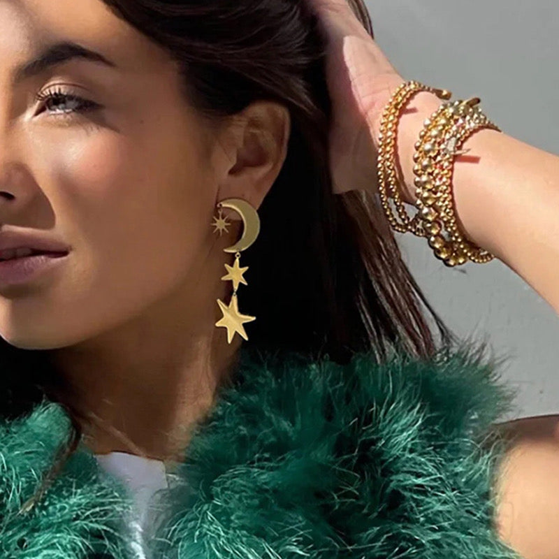 Celestial statement earrings