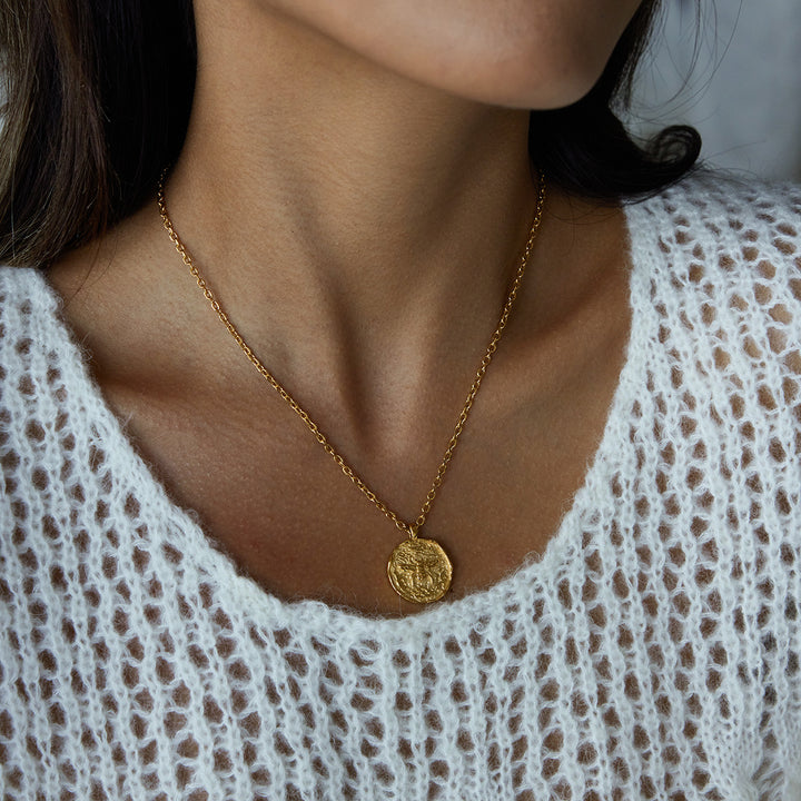Bee coin necklace