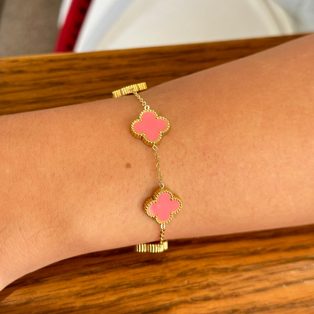 Limited edition clover bracelet -pink