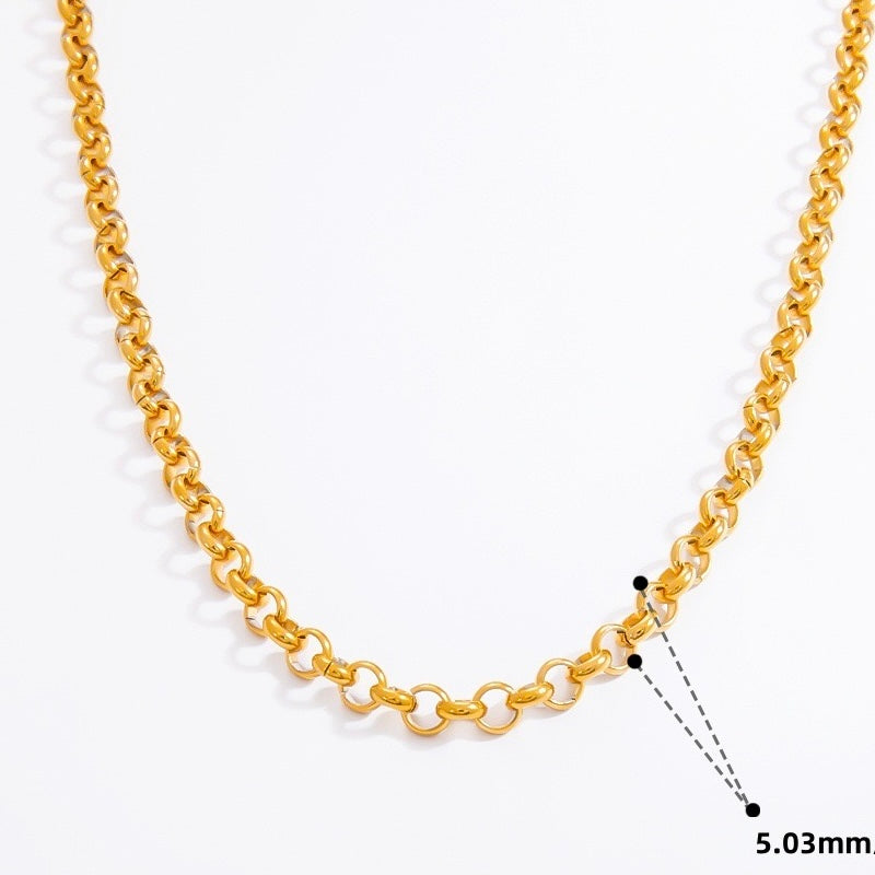 Charm chain necklace - round