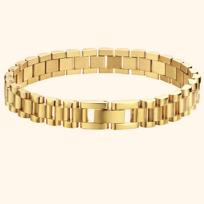 Gold strap bracelet
