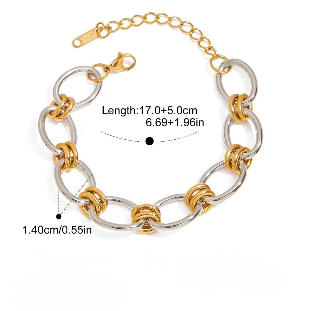 Interlinked chunky toned bracelet