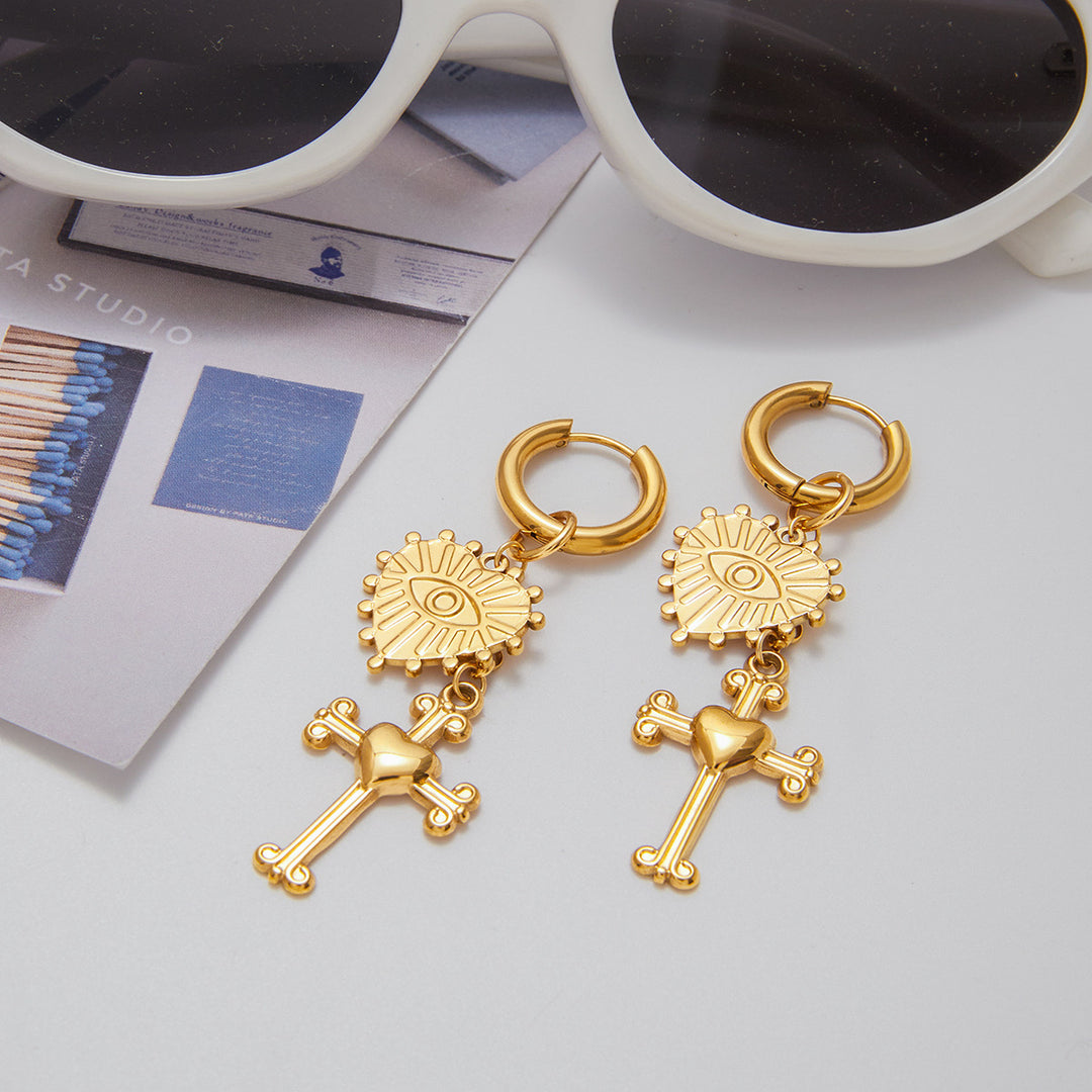 Egyptian cross earrings
