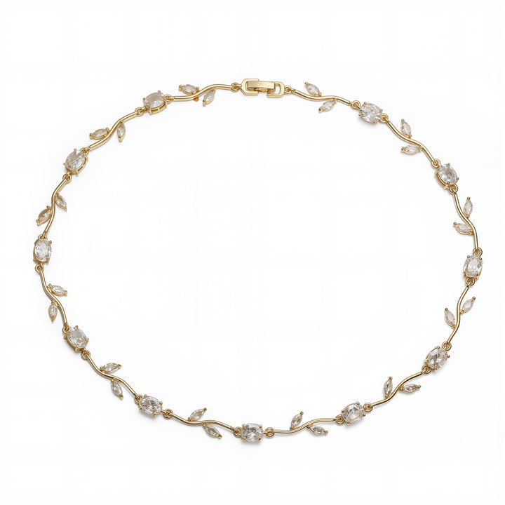 White Tulip necklace -gold