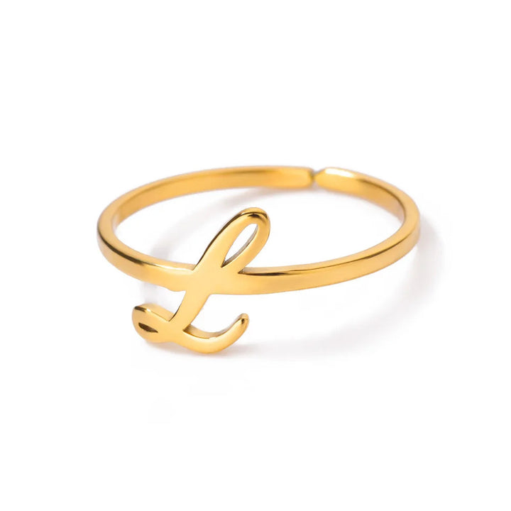 Dainty initial ring
