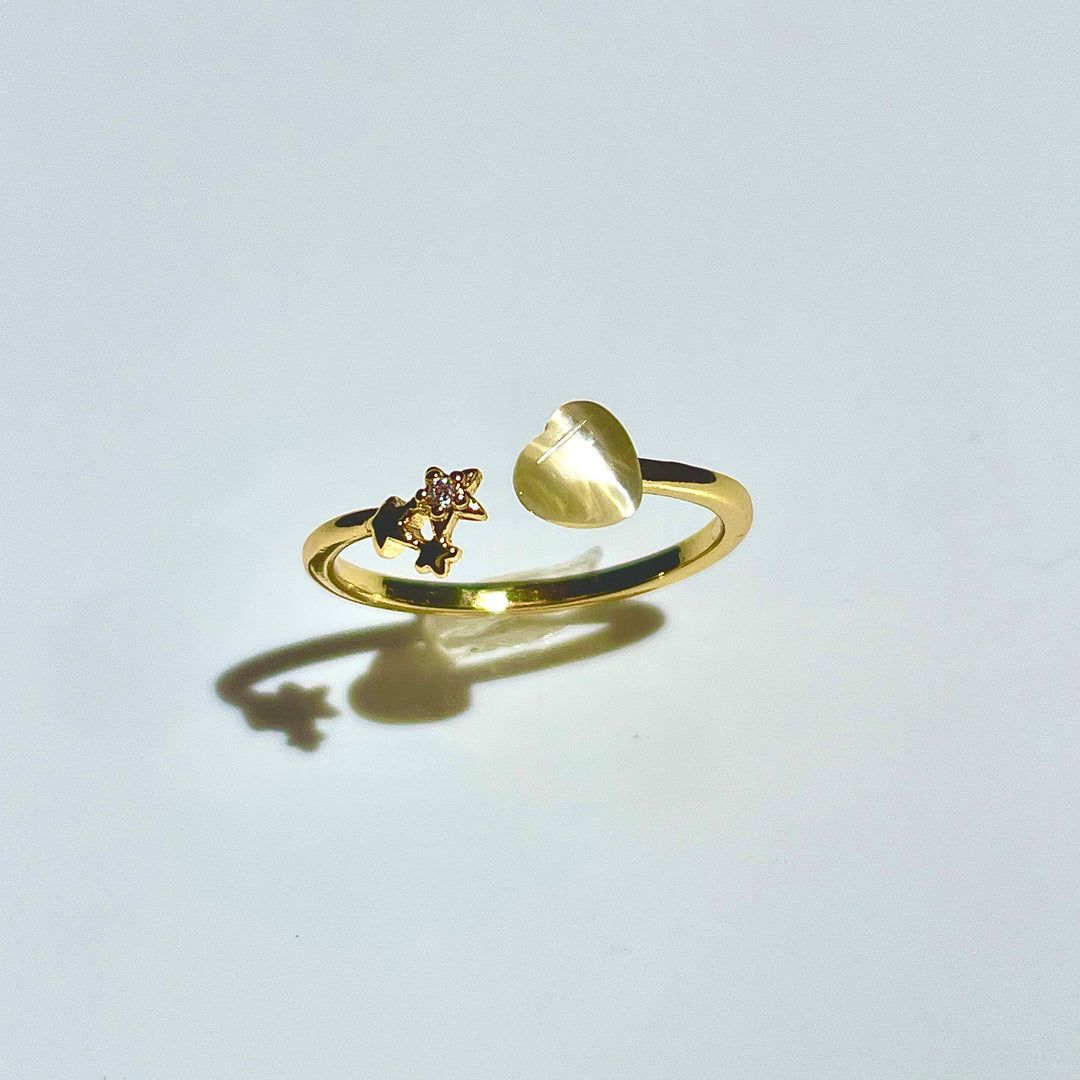 Cateye heart ring