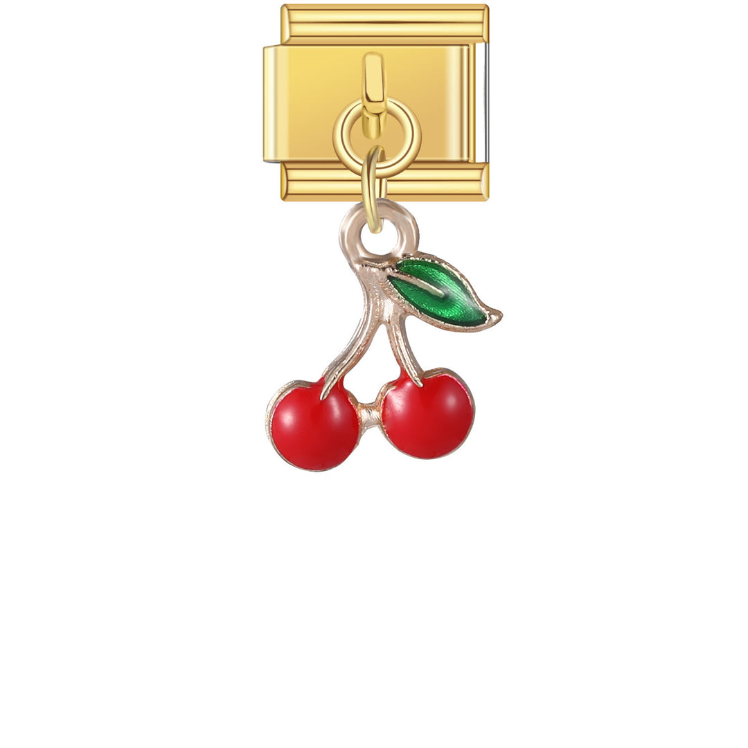 Cherry pendant italian charm