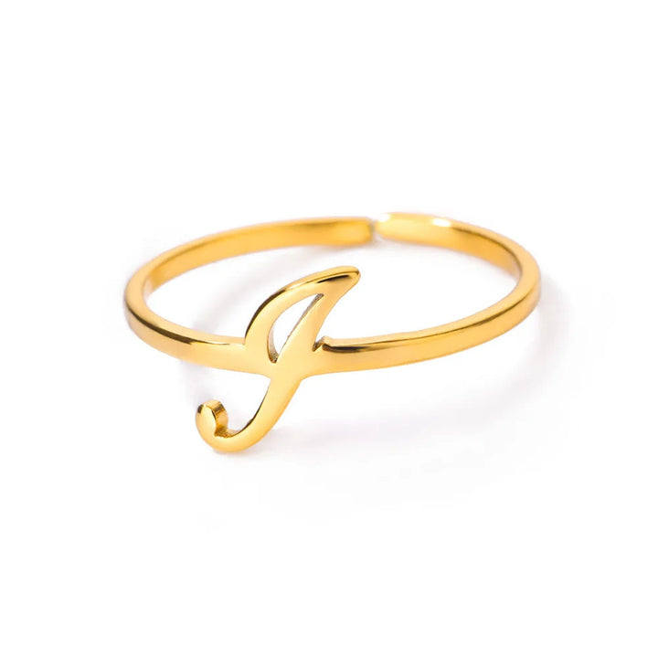 Dainty initial ring