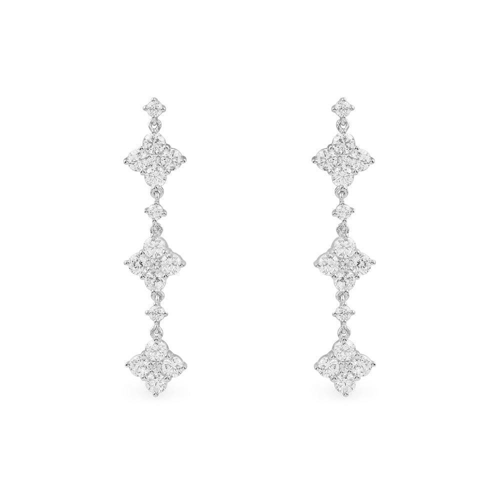 Double sparkle short earrings -LUXE