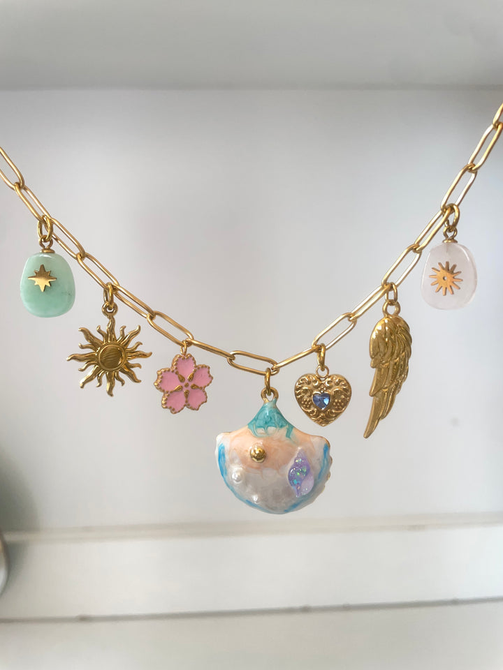 Ocean heart charm