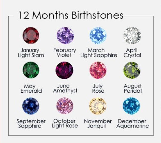 Birthstone dainty necklace