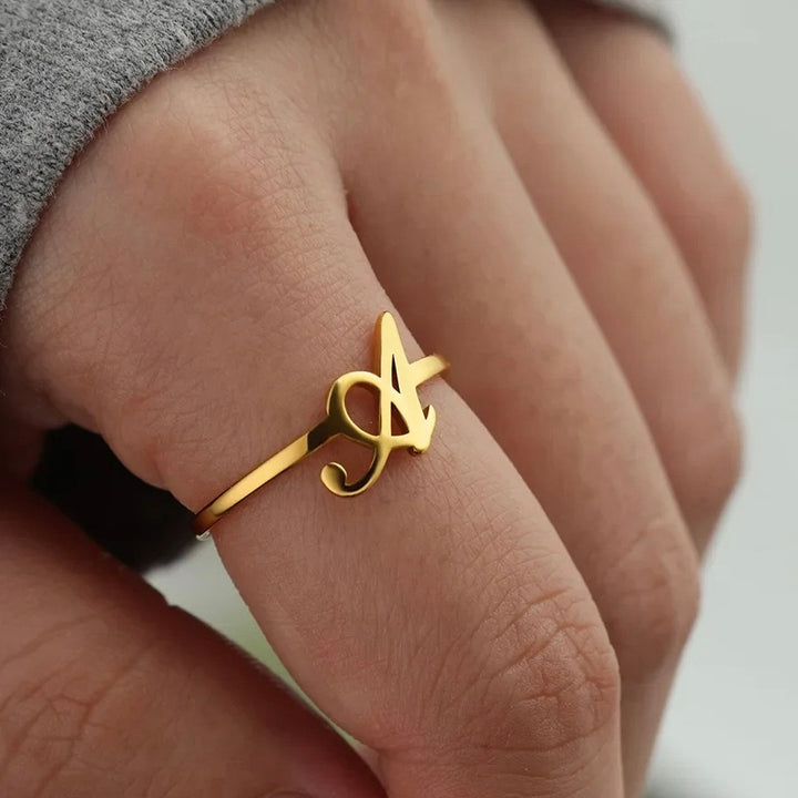 Dainty initial ring
