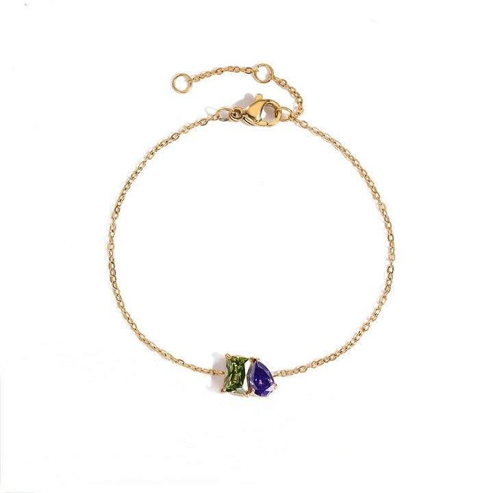 Toi et moi birthstone bracelet ( pre - order )
