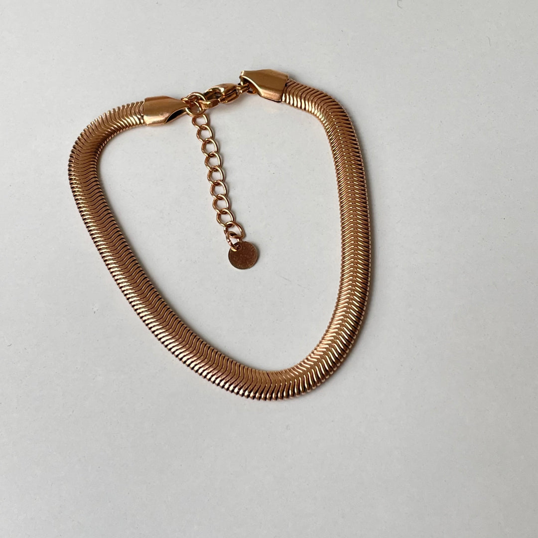 Herringbone bracelet -rose gold