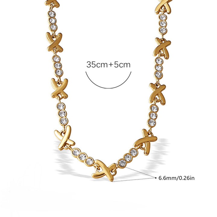 X tennis necklace