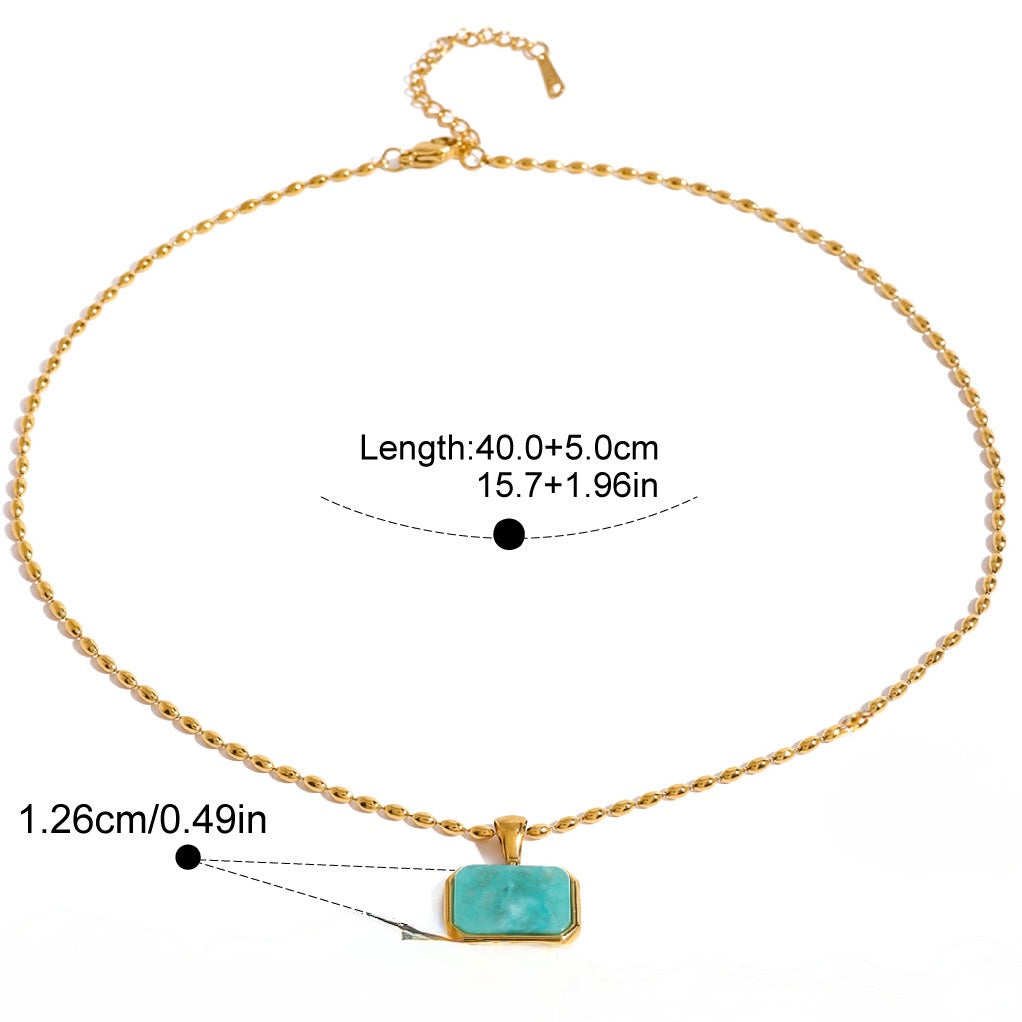 Turquoise stone necklace