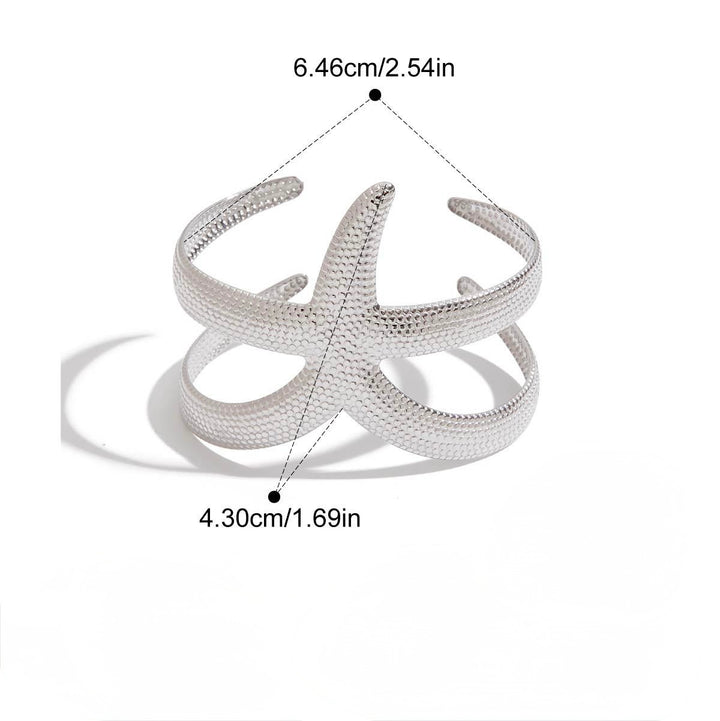 Starfish armcuff in silver