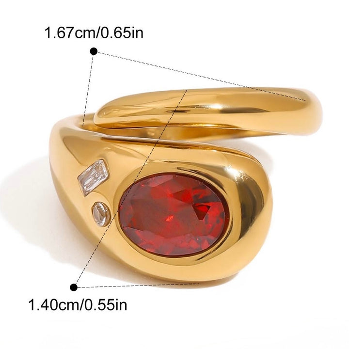 Ruby adorned ring