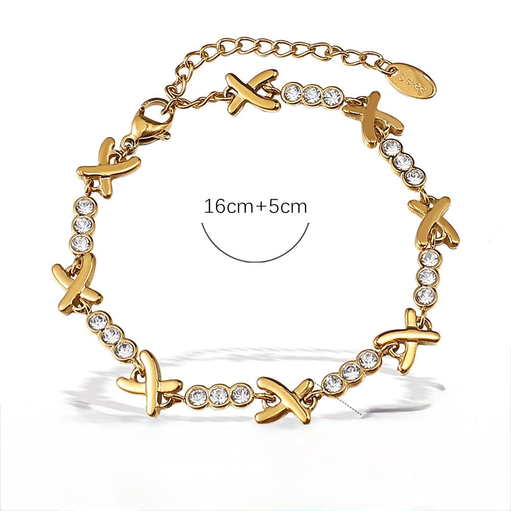 X tennis bracelet