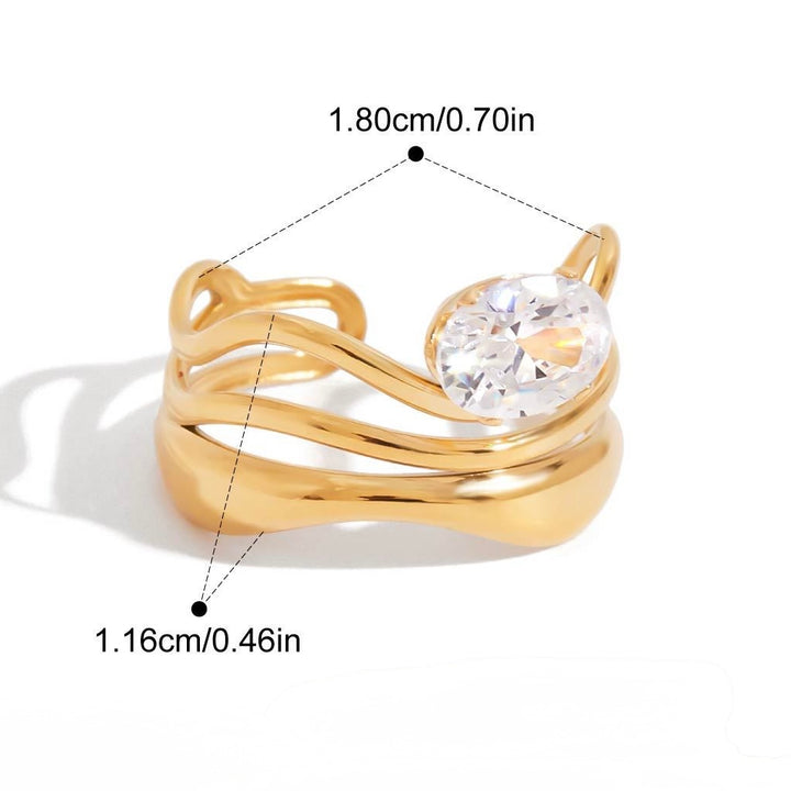 Crystal wave ring