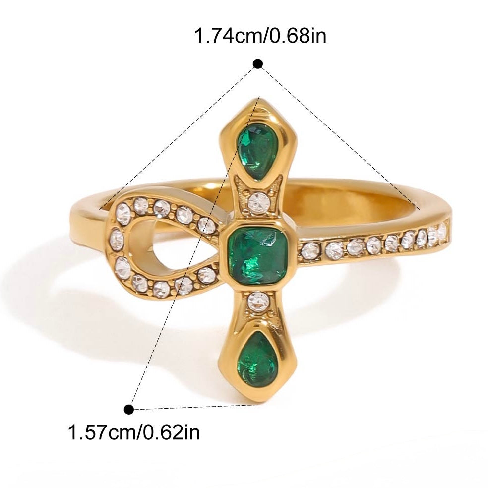 Emerald pharaoh key ring